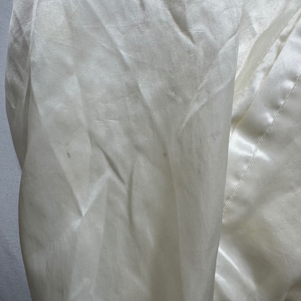 Vintage Daytona Nascar Racing Jacket Cream Satin Bomber Menswear Sz M/L - Picture 8 of 11